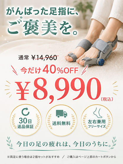 足指ゆったりサポーター 左右兼用