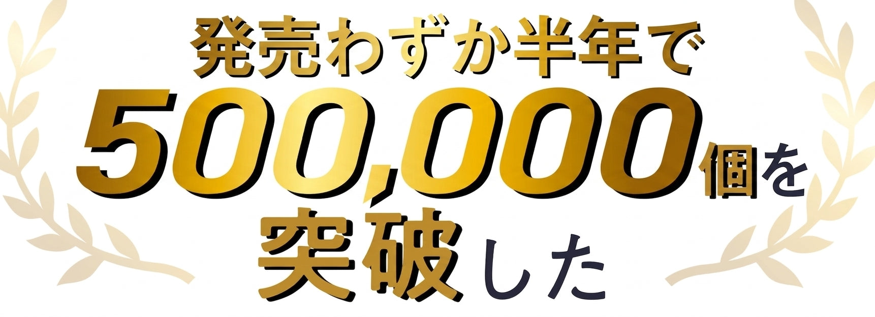 発売わずか半年で500,000個を突破した
