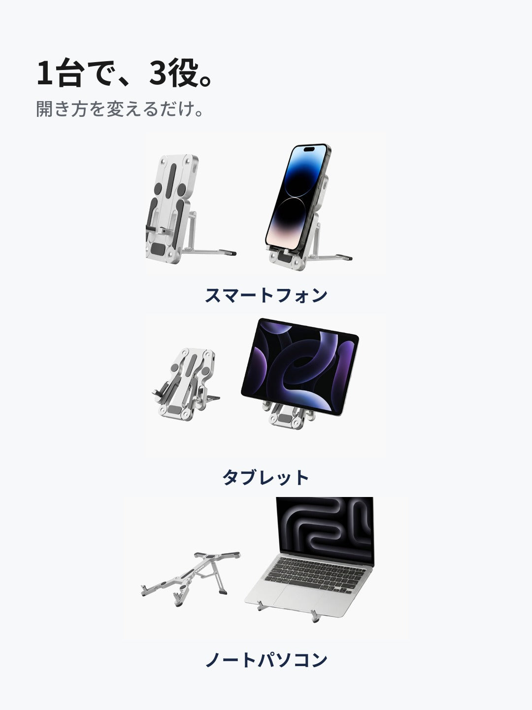 スマホ・タブレット・ノートPCの3役